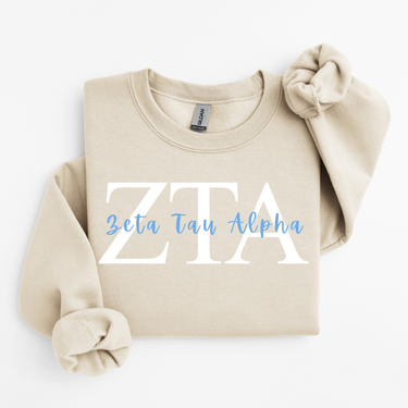 Zeta Tau Alpha Classic Letters Sweater