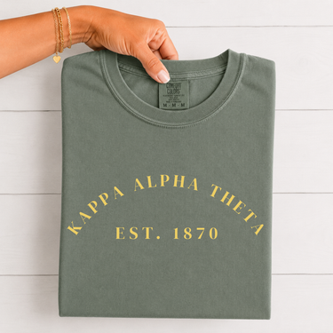 Kappa Alpha Theta Gold Established T-Shirt