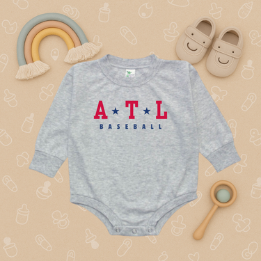 ATL Baseball Bubble Romper