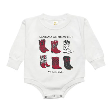 Alabama Crimson Tide vs All Yall Bubble Romper