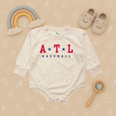 ATL Baseball Bubble Romper