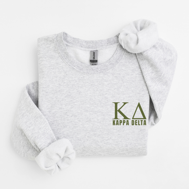 Kappa Delta Green Letters Sweater