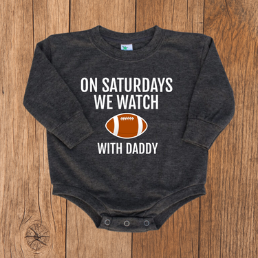 On Saturdays We Watch Football with Daddy Bubble Romper