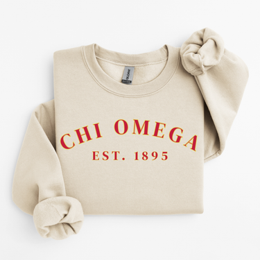 Chi Omega Est 1895 Cardinal Sweater