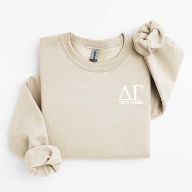 Delta Gamma White Letters Sweater