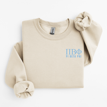 Pi Beta Phi Blue Letters Sweater