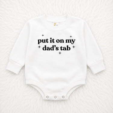 Put It on My Dad’s Tab Bubble Romper