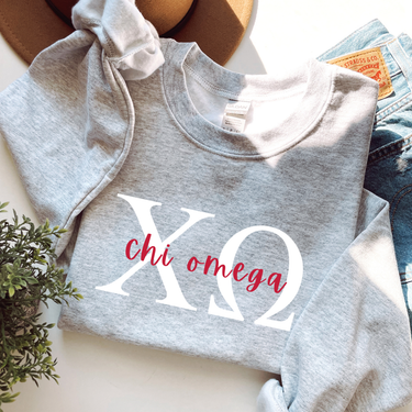 Chi Omega Letters Sweater