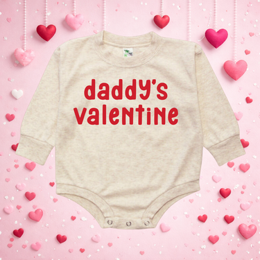 Daddy's Valentine Bubble Romper