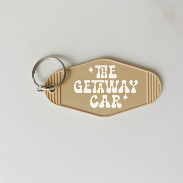 The Getaway Car Motel Keychain with Tassel