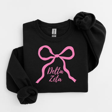 Delta Zeta Pink Bow Sweater