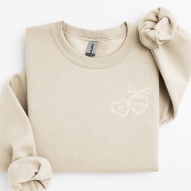 Chi Omega White Heart Locket Sweater
