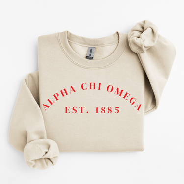 Alpha Chi Omega Scarlet Established Sweater