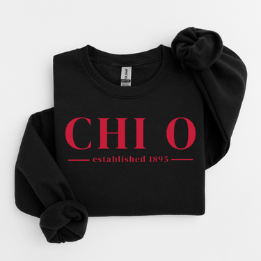 Chi O Crimson Letters Sweater
