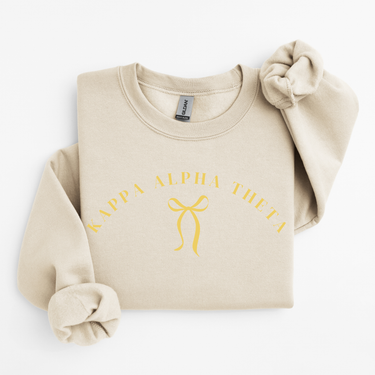 Kappa Alpha Theta Gold Ribbon Sweater