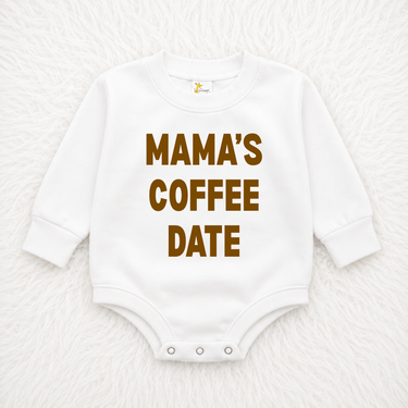 Mama's Coffee Date Bubble Romper