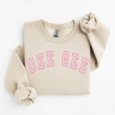 Dee Gee Varsity Pink Letters Sweater