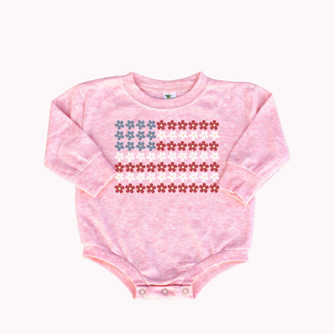 Daisy American Flag Bubble Romper