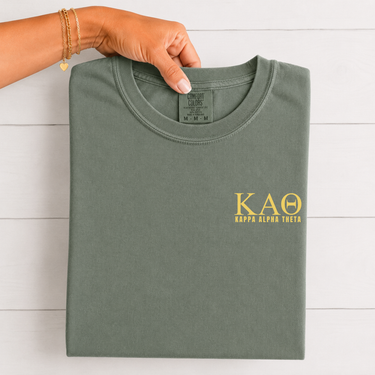 Kappa Alpha Theta Gold Letters T-Shirt
