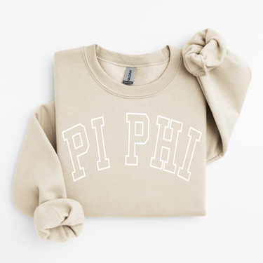 Pi Beta Phi White Varsity Letters Sweater