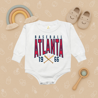 Atlanta Baseball Bubble Romper