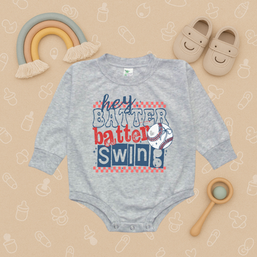 Hey Batter Batter Swing Bubble Romper