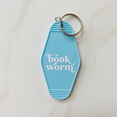 Book Worm Keychain with Tassel