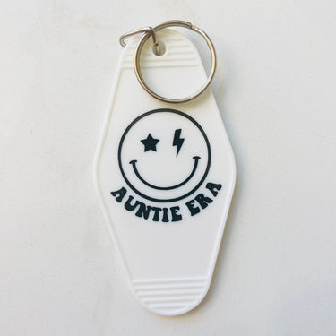 Auntie Era Motel Keychain with Tassel