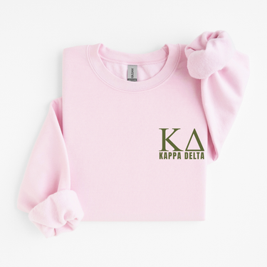 Kappa Delta Green Letters Sweater