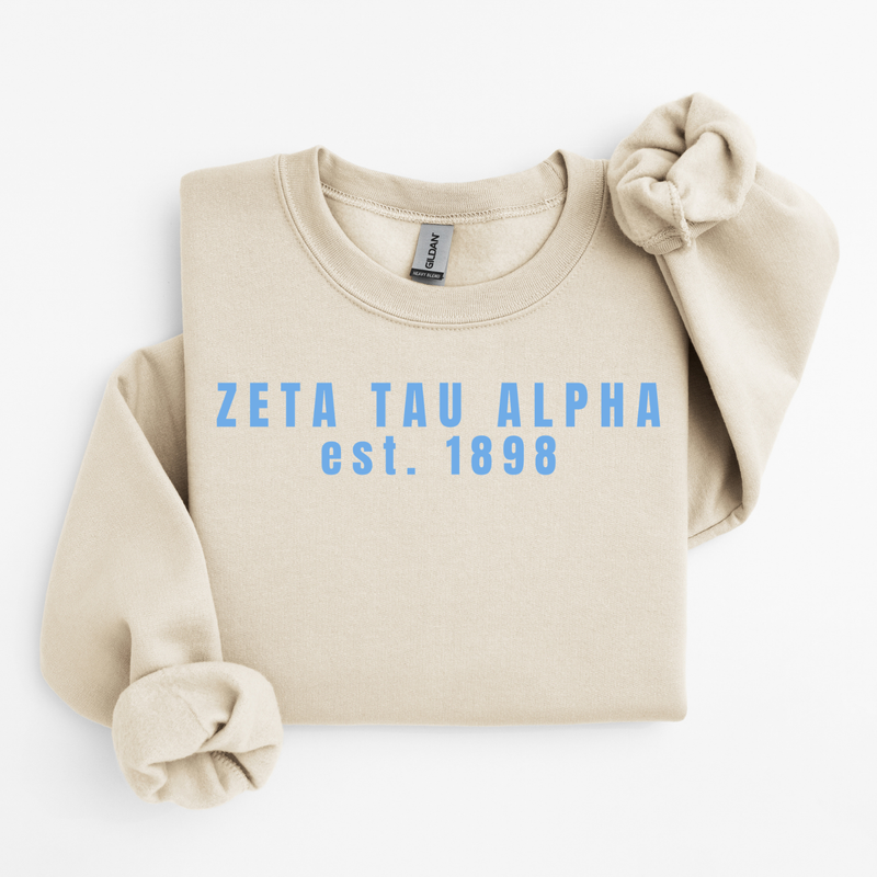 Zeta Tau Alpha Blue Collegiate Sweater
