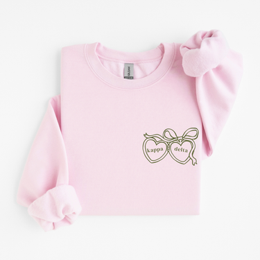 Kappa Delta Green Heart Locket Sweater