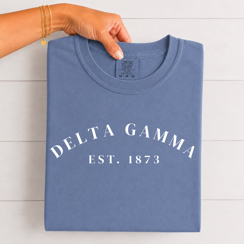 Delta Gamma White Established T-Shirt