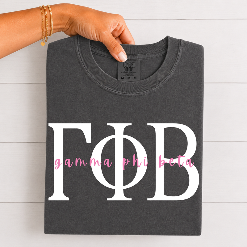 Gamma Phi Beta Classic Letters T-Shirt