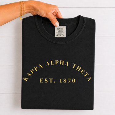 Kappa Alpha Theta Gold Established T-Shirt