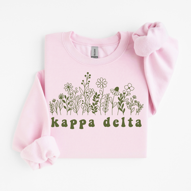 Kappa Delta Green Flowers Sweater