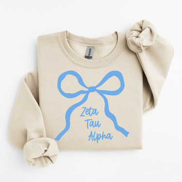 Zeta Tau Alpha Blue Bow Sweater