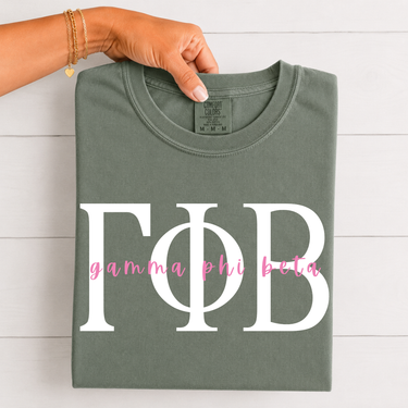 Gamma Phi Beta Classic Letters T-Shirt