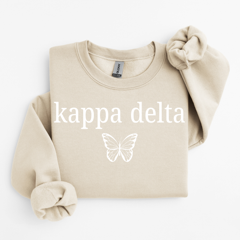 Kappa Delta White Butterfly Sweater