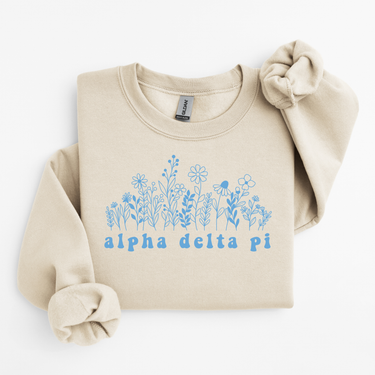 Alpha Delta Pi Blue Flowers Sweater