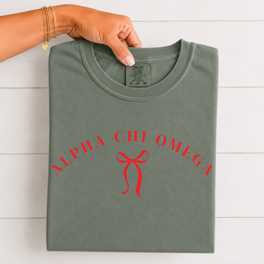 Alpha Chi Omega Scarlet Ribbon T-Shirt