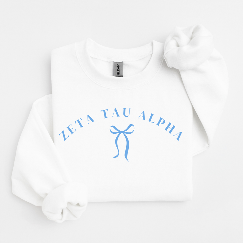 Zeta Tau Alpha Blue Ribbon Sweater