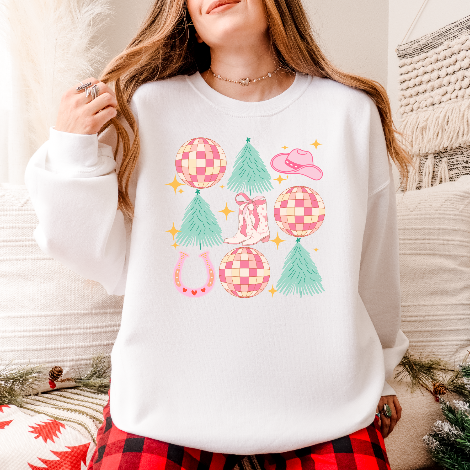 Retro Christmas Disco Sweater