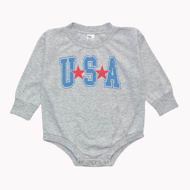 USA Blue Bubble Romper