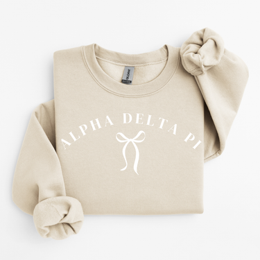 Alpha Delta Pi White Bow Sweater