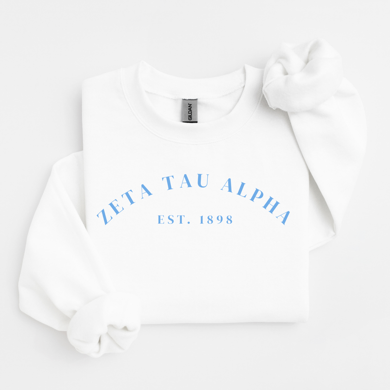 Zeta Tau Alpha Blue Established Sweater