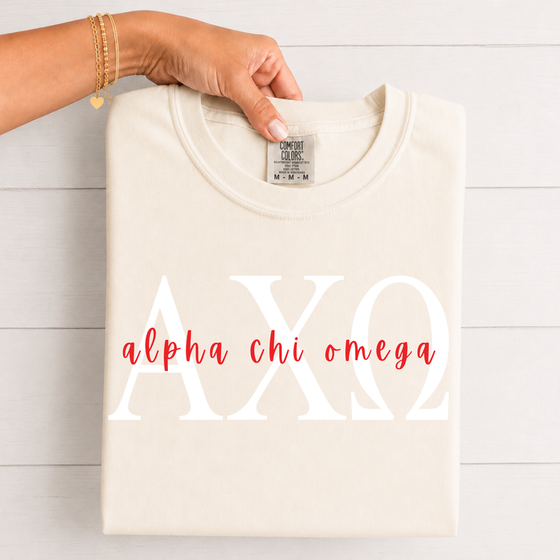 Alpha Chi Omega Classic Letters T-Shirt