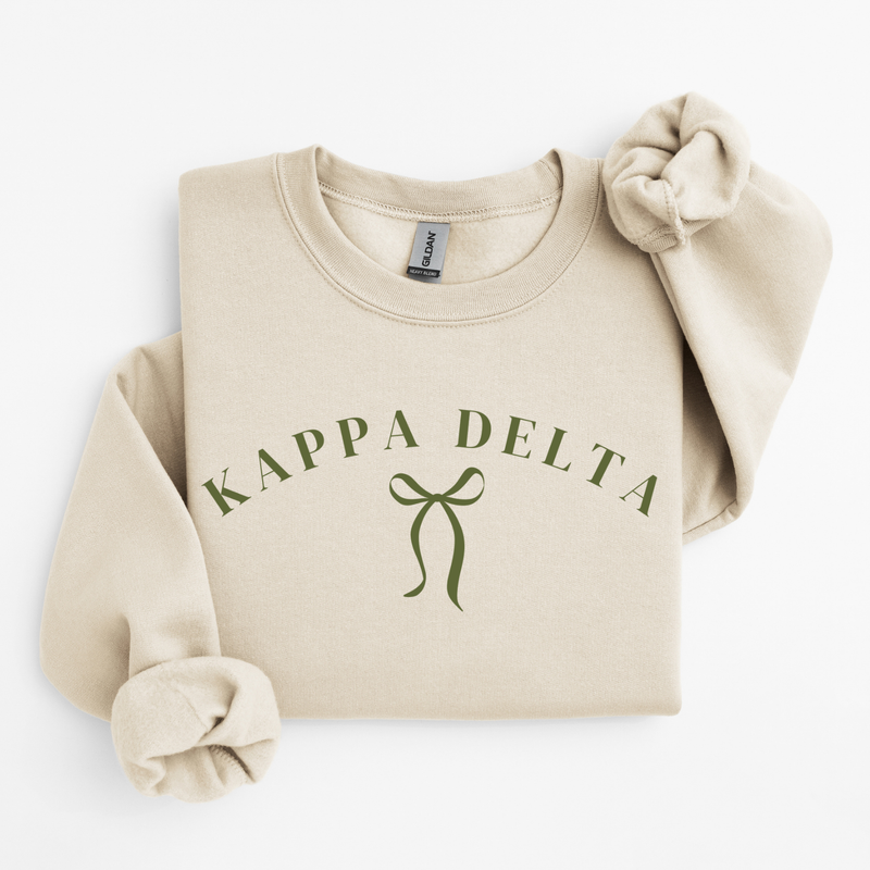 Kappa Delta Green Ribbon Sweater