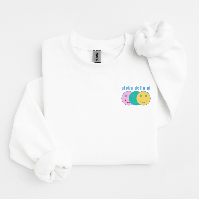 Alpha Delta Pi Smiley Face Sweater