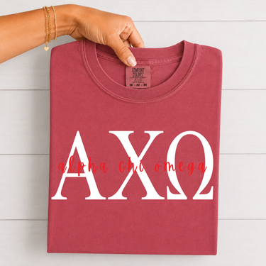 Alpha Chi Omega Classic Letters T-Shirt