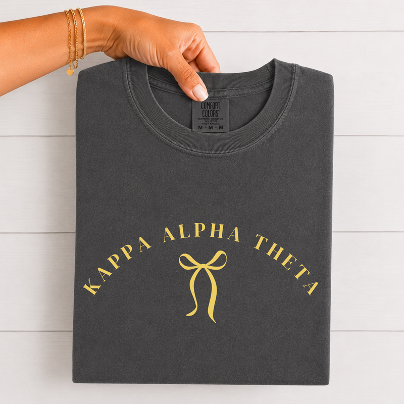 Kappa Alpha Theta Gold Ribbon T-Shirt